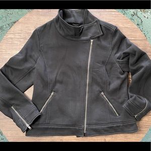 Moto sweatshirt jacket